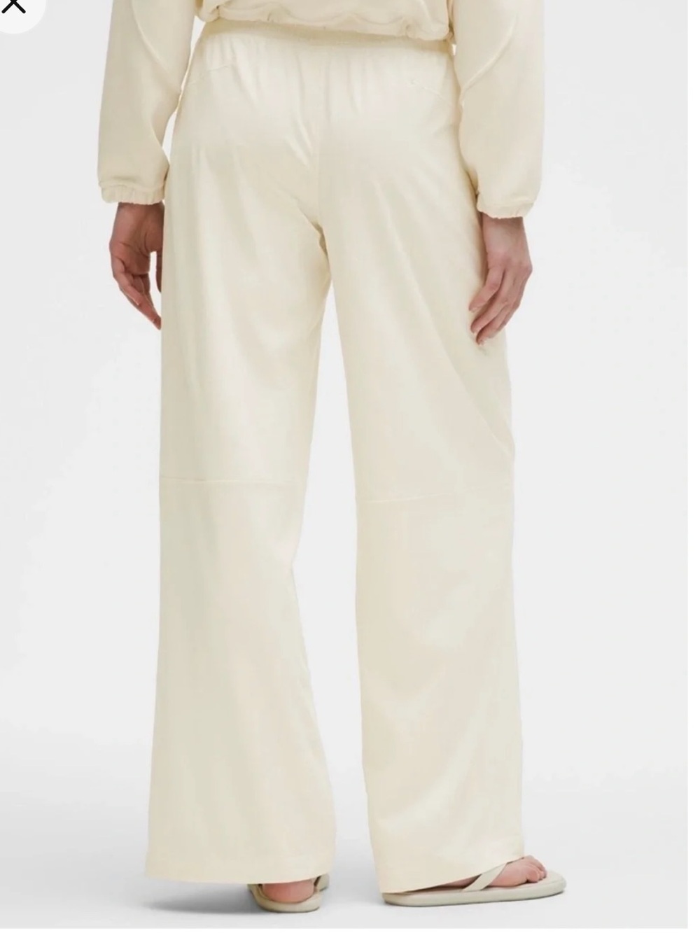 Lululemon Swift Wide-Leg Mid-Rise Pant Full Length Cream Casual Women’s Size 4 - Picture 2 of 13